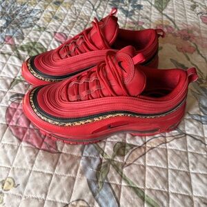 Nike Vibrant Red Sneakers with Black Details